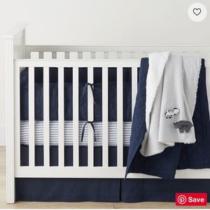 Belgian Flax Linen Crib Bumper & Skirt